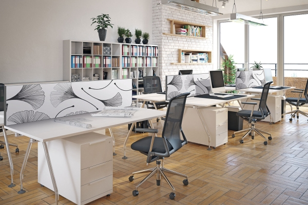 Florale Separateur De Bureau Ginkgo Blanc HD.jpg